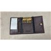 Image 2 : Golden Dragon Genuine Leather 6-Hook Key Wallet and 8 Black Kiss-Lock Coin Purses