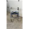 Image 4 : Mobilex Comfort 4-Wheeled Rollator Walker with Seat and Hand Brakes, Blue