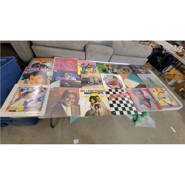 50 Vintage Vinyl Record Lot: Fabulous Thunderbirds, Fats Domino, and More