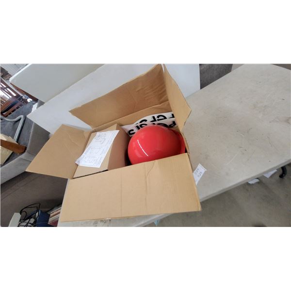 Pepsi Stuff '97 Mini-Globe Mobile, Red Half, Instructions, and Pepsi Stuff Wrap NOS