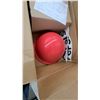 Image 2 : Pepsi Stuff '97 Mini-Globe Mobile, Red Half, Instructions, and Pepsi Stuff Wrap NOS