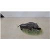 Image 4 : Bronze Buffalo Sculpture on Onyx Base with Pen Holder 12”