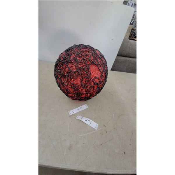 MCM Spaghetti Lamp Shade, 12” Diameter Sphere with Black Wire