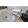 Image 2 : Vintage Chafing Dish, Roaster, 3 Glass Baking Dishes, and Ribbed Glass Bowl
