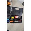 Image 2 : Slot Car Race Track Set with Carrying Case, Assorted Slot Cars, and "OIL" Can