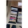 Image 4 : Two Wood Cassette Storage Cabinets with Assorted Music Cassettes most rock