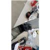 Image 4 : Assorted Electrical and Hardware Lot: Angle Grinder, O-Ring Kit, Light Fixture Bases