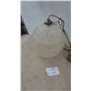 Image 2 : Mid-Century Modern Spun Fiberglass spaghetti swag Pendant Light with Chain and Cord
