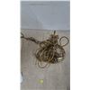 Image 3 : Mid-Century Modern Spun Fiberglass spaghetti swag Pendant Light with Chain and Cord
