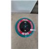 Image 1 : Another 48 Hrs. Wall Clock, Teal and Pink, Black Face, White Numerals and Text