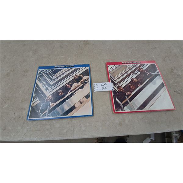 The Beatles 1962-1966 and 1967-1970 Red and Blue Album Covers