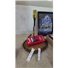 Image 4 : Juke Box Bank, Red Sports Car Lamp, Framed Art, and Model Car Kit