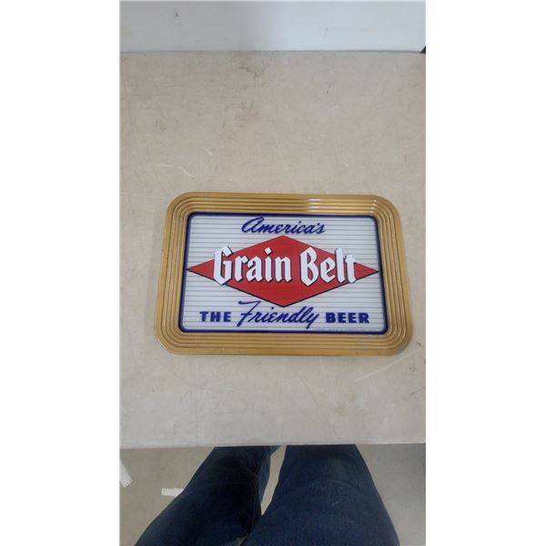America's Grain Belt "The Friendly Beer" with Hanging Chain 10.6”×16”