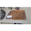 Image 6 : Assorted Decorative Items: Bear Paw Ashtray, Ceramic Duck Planter, Carved Wood Grape Panel