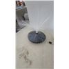 Image 5 : Assorted Lamps and Decor: Fiber Optic Lamp, Blue Glass Lamp, Clear Glass Lamp, Gold Boot