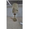Image 4 : Two Table Lamps: Chrome and Marble Desk Lamp, and Brass Mid-Century Modern Lamp