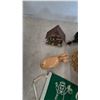 Image 4 : Native American Doll, Carved Wood Faces, Ice Capades Pennant, and Books