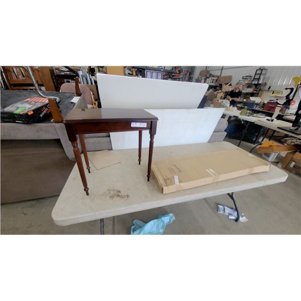 Small Wood Side Table and  Fireplace Corner Basement  Pkg.