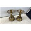 Image 3 : Pair of Church Brass Candlesticks with Spring-Loaded Cylinder for Candles, 30” Tall