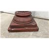 Image 2 : Pair of Carved Wooden Corinthian Column Pedestals with Fluted Shafts and Square Bases, 46” Tall
