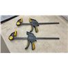 Image 2 : Assorted Clamps: 2 Bar Clamps, 3” Spring Clamps, Metal Clamp and Small Spring Clamps