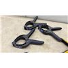 Image 3 : Assorted Clamps: 2 Bar Clamps, 3” Spring Clamps, Metal Clamp and Small Spring Clamps