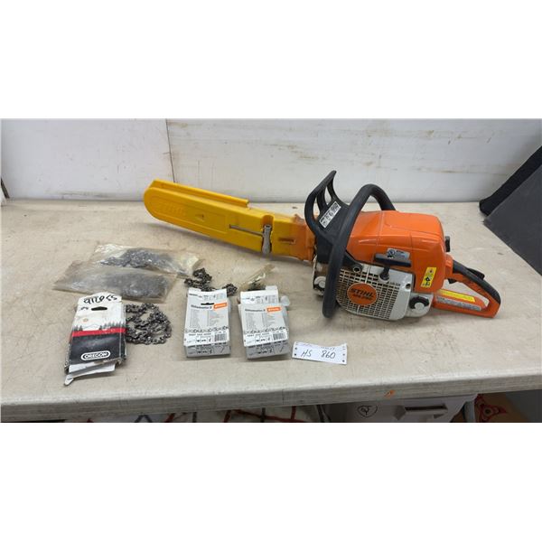 Stihl MS 290 Gas-Powered Chainsaw With 16” Guide Bar, 5 Spare Chains