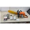 Image 1 : Stihl MS 290 Gas-Powered Chainsaw With 16” Guide Bar, 5 Spare Chains