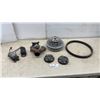 Image 1 : Arctic Cat 800 Snowmobile Parts Lot: Cylinder Heads, Starters, Exhaust Manifold, Clutch