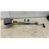 Image 1 : Side-Wind Swivel Trailer Tongue Jack with Dual Rubber Wheels and Crank Handle