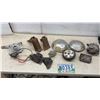 Image 1 : Vintage 1970’s Ford F150 V8 Parts, Mercury Hubcaps, Autolite Alternator, Engine Mounts, License