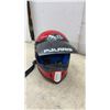 Image 4 : Polaris Red Full-Face Motorsport Helmet with Checkered Flag Graphics and DOT Certification