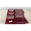Image 1 : Vintage Clear Glass Bakeware with Lidded Oval Casserole, Chrome Cradle and More - OvenBake