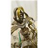 Image 6 : Vintage Centrepiece Metal Chandelier Light Fixture with Candle and Crystal Motifs