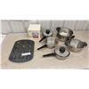 Image 1 : Assorted Cooking Pots with Lids, Acrylic Ice Bucket, and Wonka Christmas Mould Tray