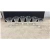 Image 2 : Mixed Lot of Vintage Clear Glass Stemware with Floral Etched and Geometric Designs