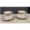 Image 13 : Royal Staffordshire Pottery "Pekin" Floral Gold Filigree Dinnerware Set, 65 Pieces