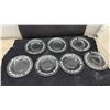Image 11 : Vintage Silver Overlay Glass Serving Set, Anchor Hocking Ripple Relish Dishes, Plates, Creamer