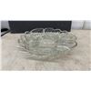Image 4 : Vintage Silver Overlay Glass Serving Set, Anchor Hocking Ripple Relish Dishes, Plates, Creamer