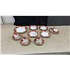 Image 1 : Royal Albert Old English Rose Crown China Tea Set with Plates, Cups, Saucers, Creamer, Sugar Bowl