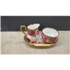 Image 4 : Royal Albert Old English Rose Crown China Tea Set with Plates, Cups, Saucers, Creamer, Sugar Bowl