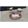 Image 5 : Royal Albert Old English Rose Crown China Tea Set with Plates, Cups, Saucers, Creamer, Sugar Bowl