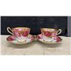 Image 8 : Royal Albert Old English Rose Crown China Tea Set with Plates, Cups, Saucers, Creamer, Sugar Bowl