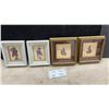 Image 1 : Set of Four Framed Needlepoint Artworks, Largest 7 × 7”
