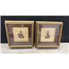 Image 5 : Set of Four Framed Needlepoint Artworks, Largest 7 × 7”