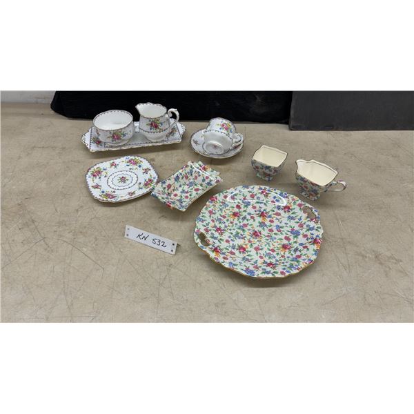 Royal Winton Grimwades Old Cottage Chintz, 4 Pieces and Royal Albert Petit Point, 6 Pieces