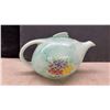 Image 2 : Radford England Hand-Painted Floral Teapot and Turquoise Embossed Floral Tea Set, 3 Pieces