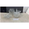 Image 1 : Cut Crystal Collection Including Footed Candy Dish, Bowls, Vases