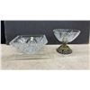 Image 2 : Cut Crystal Collection Including Footed Candy Dish, Bowls, Vases