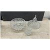 Image 5 : Cut Crystal Collection Including Footed Candy Dish, Bowls, Vases